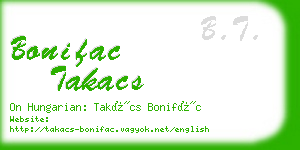 bonifac takacs business card